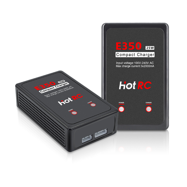 HOTRC E350 25W 2A Balance Charge Plug and Play for 2S 3S 7.4V 11.1V RC Lipo Battery Charger