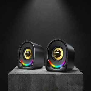 Altavoz para Juegos de Computadora Keywin X2 USB 2.0 con Audio y Video LED RGB, Sonido Estéreo LED RGB Personalizado de 5-10W, Efectos de Sonido para Juegos - Product Image 1