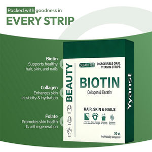 OEM/ODM Suplemento Dietético en Tiras Orales con Sabor a Fresa, Colágeno y Biotina para Blanquear la Piel, Eliminar Arrugas y Embellecer (Adultos) - Product Image 5