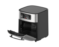 Friteuse à air électrique mécanique 10L pour la maison, à économie d'énergie, avec protection contre la surchauffe, sans huile, four grille-pain visible