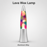Lampe à lave rétro en alliage d'aluminium, lumière blanche chaude, veilleuse d'ambiance avec mouvement pour chambre à coucher et célébrations de Noël