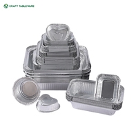 Barquettes jetables pleine grandeur en aluminium de qualité alimentaire, compatibles micro-ondes, pour cuisson, tarte et boîte à lunch