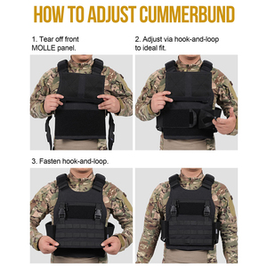 Gilet tactique léger camouflage jungle, respirant, à libération rapide, pour la chasse et l'entraînement en extérieur, porte-plaques - Product Image 3