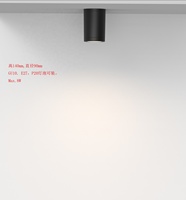 Spot LED GU10 encastré en surface, IP54, noir, PC, rond, 7W, spot de plafond D90mm, 100-240V