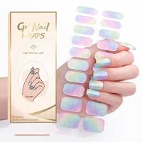 Nouveaux autocollants pour ongles écologiques et non toxiques de marque personnelle tendance, autocollants pour ongles à effet œil de chat de couleur contrastée, enveloppes pour ongles en gel UV