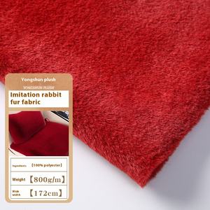 800G/Mfluwelen Imitatie Konijnenbont Gebreid Huis Textiel <span class=keywords><strong>Sofa</strong></span> Stof Voor Kleding Speelgoed Schoenen Hoeden Andere Mode Accessoires - Product Image 2