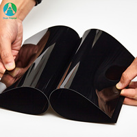 OCAN OCAN-PVC Feuille de plastique rigide en PVC noir brillant, taille et épaisseur personnalisables, certifiée ISO9001/REACH pour l'impression publicitaire