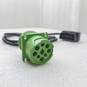 OBD2 Stecker 16-polig J1939 Grün Buchse 9-polig PVC-Kabelkonfektion Rechtwinklig Diagnosewerkzeug Codeleser für Maschinen Elektronik - Product Image 2