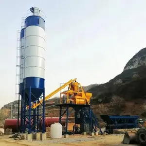 Hzs35 produsen baru desain sederhana jenis Hopper stasiun pencampur beton distributor silo Horizontal dari Cina