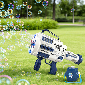 Pistola de Burbujas Eléctrica de Mano, de Plástico, con Múltiples Orificios, para Niños, Fiestas al Aire Libre, Juguetes de Burbujas - Product Image 3