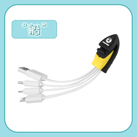 El cable de datos micro-USB personalizado 3 en 1 de la chaqueta de PVC Premium admite dispositivos IOS para la carga del Banco de energía del teléfono móvil y del automóvil