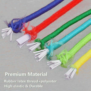 High Quality Colourful Strong Stretch Bungee Cord Braided Round Rubber <b>Rope</b> Cords for Packaging and Outdoor Sports Shoes <b>Lace</b> - Product Image 3
