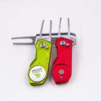 Fourche de Golf OEM avec bouton Pop-up, pliable, outil de réparation de Divot avec marqueur personnalisé