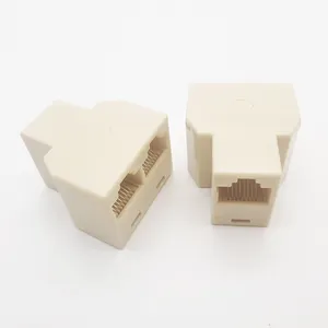 RJ45 ADSL 调制解调器网络电缆分配器 RJ45 Lan 电缆 2 端口过滤器适配器连接器