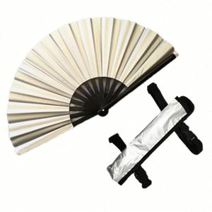 Portable Shining Kungfu Hand <b>Fan</b> 13inch Traditional Folk Art Bamboo <b>Fan</b> Carved Painted for Home Decoration or Business Gift - Product Image 3