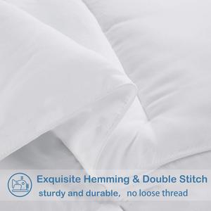 Ensemble <span class=keywords><strong>de</strong></span> literie en polycoton blanc respirant sur mesure, emballage <span class=keywords><strong>sous</strong></span> <span class=keywords><strong>vide</strong></span> pour la maison et l'hôtel, <span class=keywords><strong>housse</strong></span> <span class=keywords><strong>de</strong></span> <span class=keywords><strong>couette</strong></span>, drap, taie d'oreiller - Product Image 4
