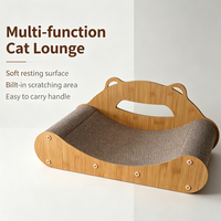 Lit grattoir incurvé pour chat en carton, surface de repos pour chats d'intérieur