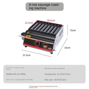 Machine à hot-dog de table électrique/gaz commerciale Hot Dog Roller Grill Maker Hot Dog Saucisse Maker Machine Snack Food Equipment - Product Image 4