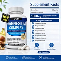 Service Personnalisé Prix de Gros 90 Capsules de Magnésium Complexe Supplément Sain Capsules de Magnésium