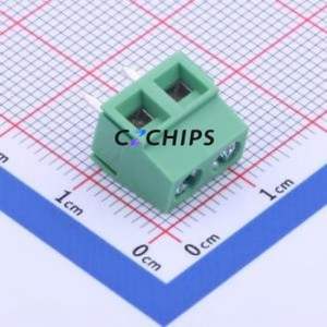 YC0220500000G Screw Terminal Block Through hole Component (THT),P=5.08mm Connector 1x2P 5.08mm Green Through Hole - Product Image 1