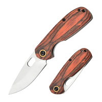 Bochen Esty couteau de poche Logo gravé au laser entièrement manche en bois couteau pliant en acier inoxydable pour EDC bricolage Camping cadeau OEM