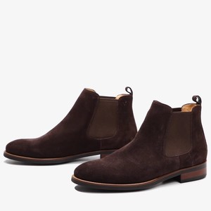Bottines <span class=keywords><strong>Chelsea</strong></span> mi-mollet en daim pour <span class=keywords><strong>homme</strong></span>, cousues Goodyear, en cuir de vachette véritable, style britannique - Product Image 3