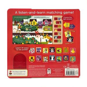 <span class=keywords><strong>Livre</strong></span> sonore interactif avec expressions courtoises et boutons personnalisables pour l'apprentissage du vocabulaire anglais des enfants - Product Image 1