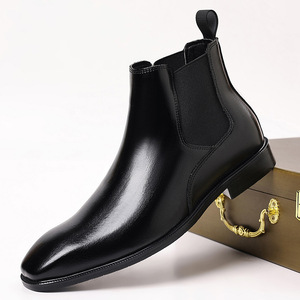 15515 Zapatos de Hombre Transpirables de Verano, Botines Casuales Chelsea de Color Sólido, Tallas Grandes - Product Image 4