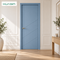 Porte intérieure en bois moderne sur mesure, design personnalisé, prix d'usine, fabricant de portes de chambre