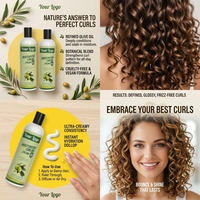 Gel hydratant et définissant pour cheveux bouclés et frisés, crème pour boucles, marque privée