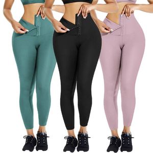 XINXU Nuovi Leggings da <span class=keywords><strong>Yoga</strong></span> Personalizzati per Donna, Pantaloni a Vita Alta Compressivi, Corsetto Modellante in Spandex/Nylon con Chiusura a Bottoni - Product Image 5