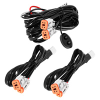 Kit Kabel Wiring MaXpeedingrods Seri Crosshair Lampu LED Tambahan untuk Mengemudi dengan DRL 4-PIN DT Plug