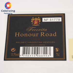 Etiquetas de Vino Personalizadas con Forma de Rombo, Geometría, Lámina Dorada, para Empaque de Vino Tinto <span class=keywords><strong>Malbec</strong></span> Argentina - Product Image 2
