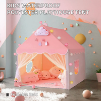 Tente de jeu carrée monocouche en polyester pour enfants, château pliable en PVC imperméable, quatre saisons, pour garçons et filles
