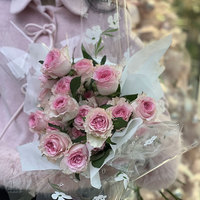 Papier d'art floral féerique double face, imperméable, résistant à la graisse, jetable, enduit de PE, transparent, pour emballage de bouquets, avec bordure brodée