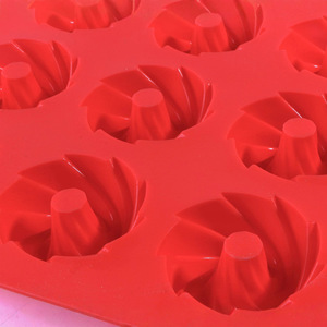 Silicone Cookie Mold 12 Cavity Whirlwind Shape Baking Utensil For Dessert And Chocolate Making - Product Image 3