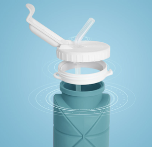 Silicona <span class=keywords><strong>de</strong></span> grado alimenticio, taza <span class=keywords><strong>de</strong></span> agua portátil para deportes al aire libre, taza <span class=keywords><strong>de</strong></span> silicona portátil <span class=keywords><strong>de</strong></span> viaje telescópica, taza plegable tipo paja - Product Image 4