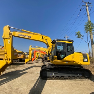 Transporte Gratuito, Retroexcavadora de Ingeniería Municipal de 16 Toneladas, Komatsu PC160LC-7, Excavadora Hidráulica de Cadenas de Segunda Mano - Product Image 1
