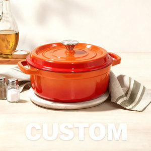 Ensemble de casseroles <span class=keywords><strong>en</strong></span> <span class=keywords><strong>fonte</strong></span> émaillée, best-seller, résistant à la chaleur, facile à nettoyer, avec poignée, pour la cuisine quotidienne - Product Image 1