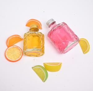 Wholesale 50ml 100ml Empty <strong>Mini</strong> Round Shaped Glass <strong>Bottle</strong> with Gold Screw Cap for Whiskey Brandy and Spirits - Product Image 6