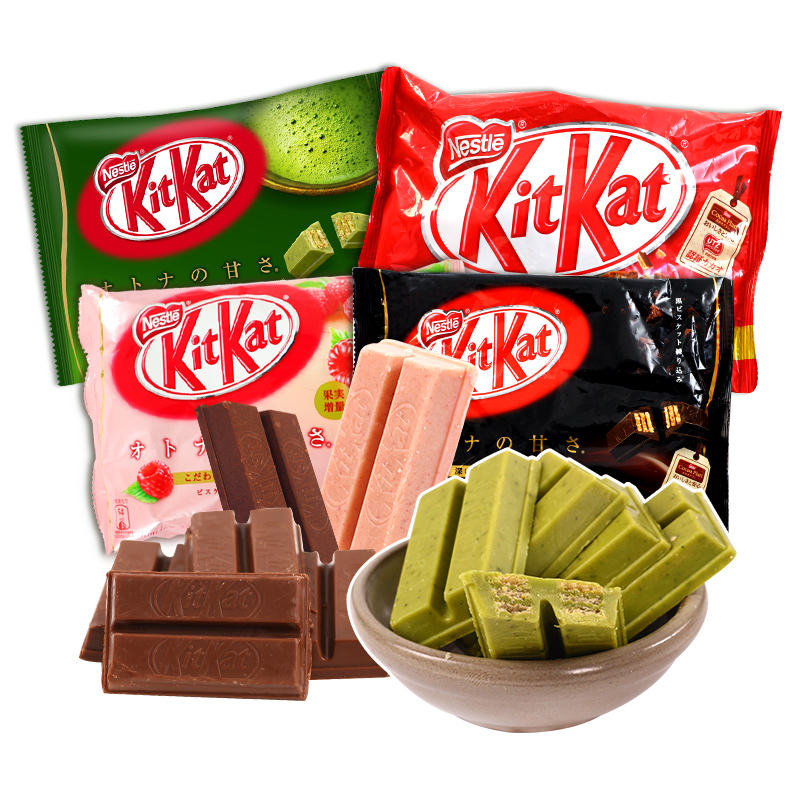 Jepang Mengimpor KitKat Cokelat Wafer Susu Matcha Kit Coklat Tua Kat Biskuit Permen Eksotis Camilan Eksotis