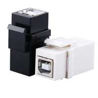 Conector USB 2.0 Keystone de Montaje en Panel Tipo B a Tipo A Hembra, Fácil Gestión de Cables para Cámaras y Computadoras Portátiles