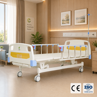 Lit médical manuel robuste avec manivelles en acier inoxydable durables et composants ABS faciles à nettoyer pour les patients