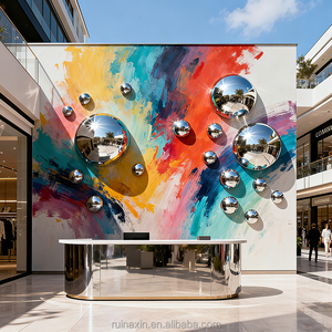 ODM çapı 25mm 32mm 38mm 51mm 63mm 89mm 100mm yarım Hollow bahçe paslanmaz çelik dekorasyon yarım top Hemispheres satılık - Product Image 3