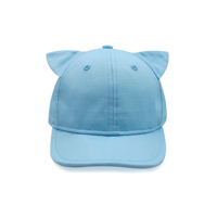 Bebé personalizar 100% algodón colorido en blanco niños gorras de béisbol sombreros de ala curva con orejeras para niños pequeños al aire libre