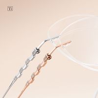 Lunettes de vue unisexe anti-lumière bleue sans monture, en titane pur, forme œil de chat, avec verres PC, monture incrustée de diamants, collection Intellectual Love Ceiling Abstinence