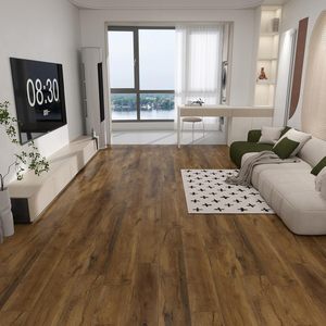 Sàn SPC 5-8mm chống cháy, chống thấm, thân thiện với môi trường, vân gỗ, chịu mài mòn, bề mặt cứng, lõi cứng, sàn vinyl dùng cho văn phòng - Product Image 1