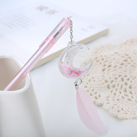 Pendentif lune à sequins de haute qualité pour le Festival de la Mi-Automne, stylo gel, breloque féminine, papeterie étudiante