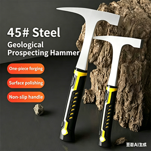 <span class=keywords><strong>Martillo</strong></span> <span class=keywords><strong>de</strong></span> Minería y Exploración Geológica Todo en Uno, <span class=keywords><strong>Martillo</strong></span> <span class=keywords><strong>de</strong></span> Cabeza Plana con Punta Dorada, <span class=keywords><strong>Martillo</strong></span> Multifuncional para Exteriores - Product Image 1
