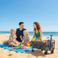 Chariot de camping multifonctionnel pliable avec plateau, grande capacité, chariot de plage et de jardin pliable, fabricant